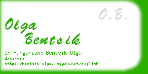 olga bentsik business card